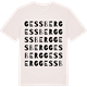 Vintage White t-shirt med Gessberg ordlek t-shirt