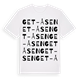 White t-shirt med Get-åsen ordlek t-shirt
