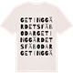Vintage White t-shirt med Getinggärdets fäbodar ordlek t-shirt
