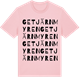 Pink Cotton t-shirt med Getjärnmyren ordlek t-shirt