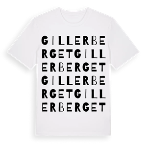 Gillerberget ordlek t-shirt – ekologisk bomull t-shirt från Pinshirt