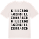 Vintage White t-shirt med Gillerdrågen ordlek t-shirt