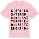 Pink Cotton t-shirt med Girådalssätern ordlek t-shirt