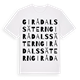 White t-shirt med Girådalssätern ordlek t-shirt