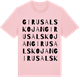 Pink Cotton t-shirt med Girusalskojan ordlek t-shirt