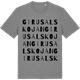 Mid Heather Gray t-shirt med Girusalskojan ordlek t-shirt