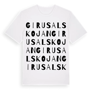 Girusalskojan ordlek t-shirt – ekologisk bomull t-shirt från Pinshirt