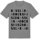 Mid Heather Gray t-shirt med Gisslar-Andershusen ordlek t-shirt
