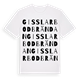 Gisslarbodbrändan ordlek t-shirt