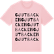 Pink Cotton t-shirt med Gjutbacken ordlek t-shirt
