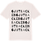 Vintage White t-shirt med Gjutbacken ordlek t-shirt