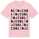 Pink Cotton t-shirt med Glädjes ordlek t-shirt