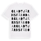 White t-shirt med Gladtjärns fäbodar ordlek t-shirt