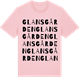 Pink Cotton t-shirt med Glansgården ordlek t-shirt