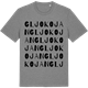 Mid Heather Gray t-shirt med Gljokojan ordlek t-shirt