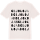 Vintage White t-shirt med Gljokojan ordlek t-shirt
