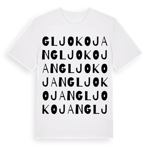 Gljokojan ordlek t-shirt – ekologisk bomull t-shirt från Pinshirt