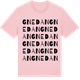 Pink Cotton t-shirt med Gnedan ordlek t-shirt