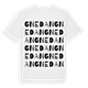 White t-shirt med Gnedan ordlek t-shirt