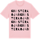 Pink Cotton t-shirt med Gnisterkojan ordlek t-shirt