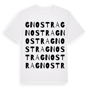 Gnostra ordlek t-shirt – ekologisk bomull t-shirt från Pinshirt
