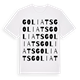 White t-shirt med Goliats ordlek t-shirt