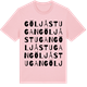 Pink Cotton t-shirt med Göljåstugan ordlek t-shirt