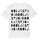 White t-shirt med Göljåstugan ordlek t-shirt