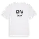 White t-shirt med Gopa i Sverige t-shirt