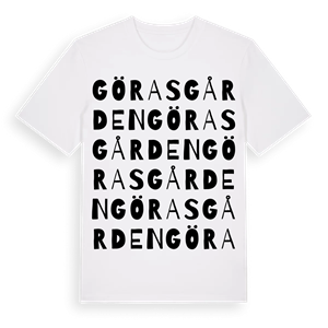 Görasgården ordlek t-shirt – ekologisk bomull t-shirt från Pinshirt