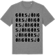Mid Heather Gray t-shirt med Görsjön ordlek t-shirt