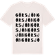 Vintage White t-shirt med Görsjön ordlek t-shirt