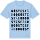 Blue Soul t-shirt med Göstes fäbod ordlek t-shirt