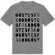 Mid Heather Gray t-shirt med Göstes fäbod ordlek t-shirt