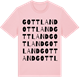 Pink Cotton t-shirt med Gottland ordlek t-shirt