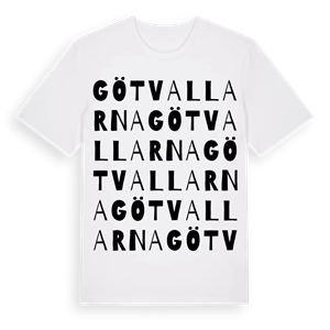 Götvallarna ordlek t-shirt – ekologisk bomull t-shirt från Pinshirt