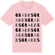 Pink Cotton t-shirt med Grabbs ordlek t-shirt