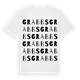 White t-shirt med Grabbs ordlek t-shirt