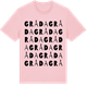 Pink Cotton t-shirt med Gråda ordlek t-shirt