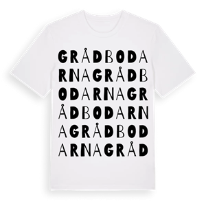 Grådbodarna ordlek t-shirt – ekologisk bomull t-shirt från Pinshirt