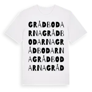 Grådbodarna ordlek t-shirt – ekologisk bomull t-shirt från Pinshirt