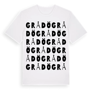 Grådö ordlek t-shirt – ekologisk bomull t-shirt från Pinshirt
