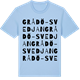 Blue Soul t-shirt med Grådö-Svedjan ordlek t-shirt
