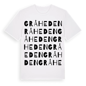 Gråheden ordlek t-shirt – ekologisk bomull t-shirt från Pinshirt