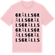 Pink Cotton t-shirt med Grälls ordlek t-shirt