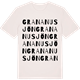 Vintage White t-shirt med Grananusjön ordlek t-shirt
