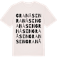 Vintage White t-shirt med Granåsen ordlek t-shirt