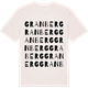 Vintage White t-shirt med Granberg ordlek t-shirt