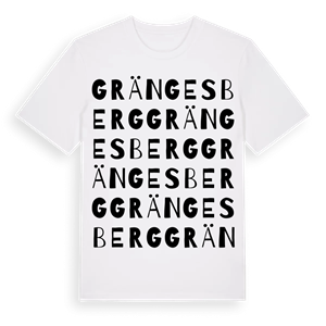 Grängesberg ordlek t-shirt – ekologisk bomull t-shirt från Pinshirt