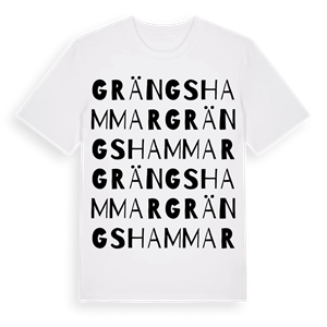 Grängshammar ordlek t-shirt – ekologisk bomull t-shirt från Pinshirt